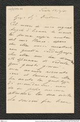 Nachlass Franz Steindachner, Brief von Alberto Perugia an Franz Steindachner (14.04.1881), Inv.Nr. 392.06, Seite 1